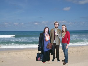 Alison, Helen and Martin at the beach do you remember that time we all went to the beach?