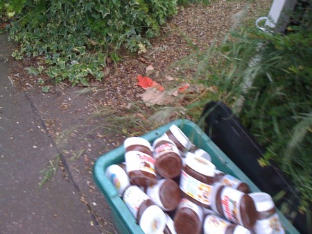 Exhibit A: a LOT of Nutella jars