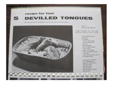A page from an actual recipe book I own. Frankly this is one of the least unappetising recipes.