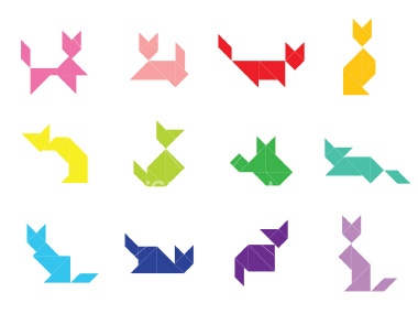 tangram cats