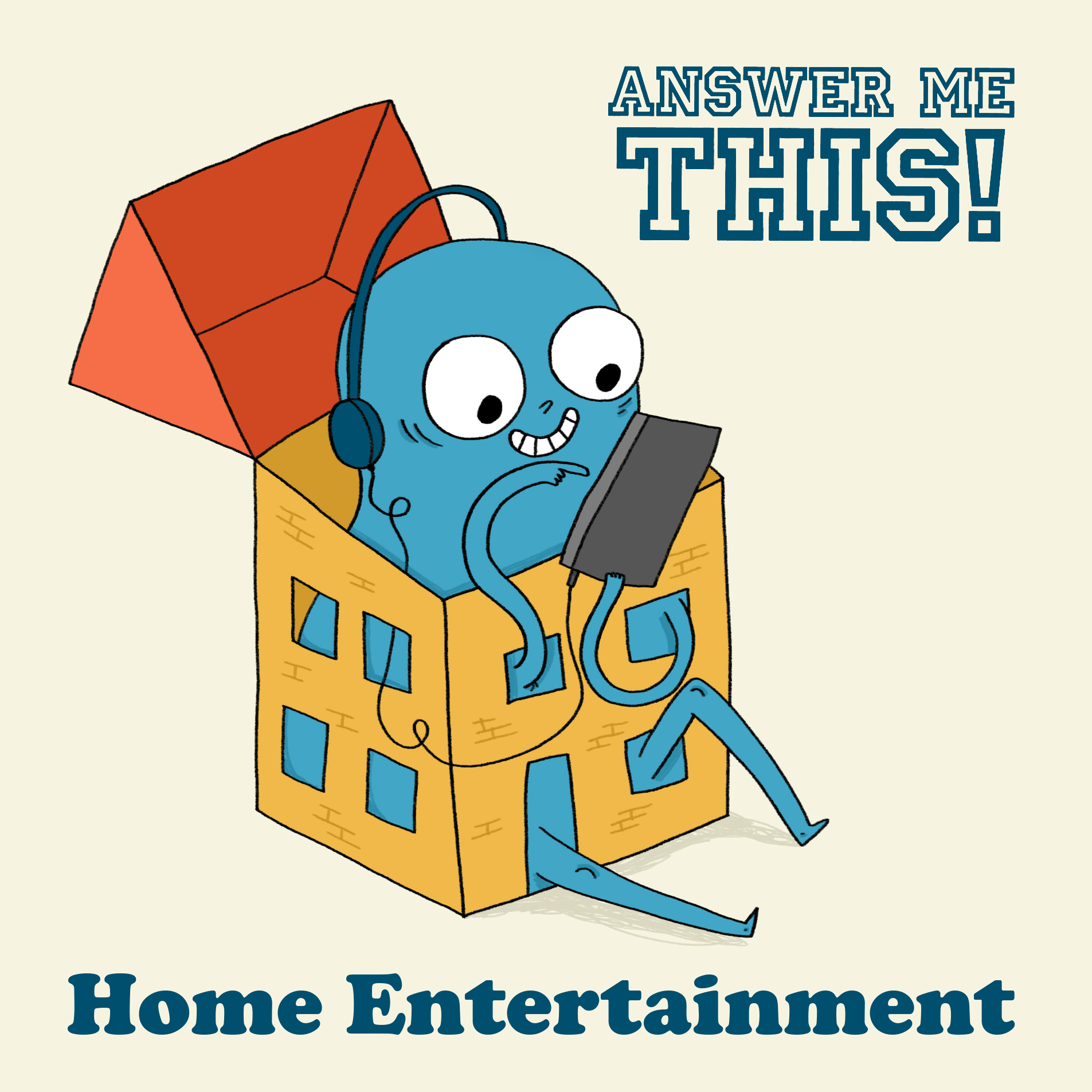 Home Entertainment art logo beige